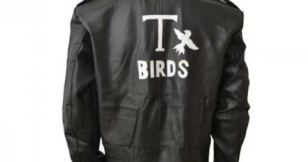 Grease John Joseph Travolta T-Bird Black Leather Jacket - Travolta1